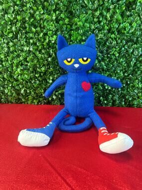 MerryMakers Pete The Cat Plush 14" Doll Red Shoes Heart Teacher Classroom Toy